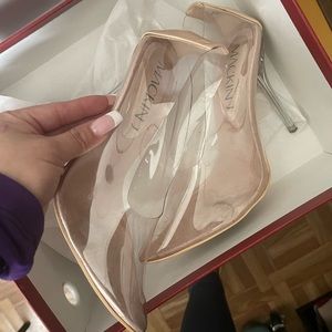 Clear Cinderella shoes size 6
